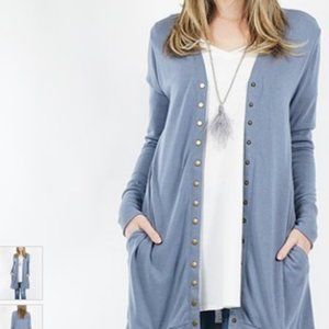 NWOT Long-Sleeve Snap-Button Cardigan